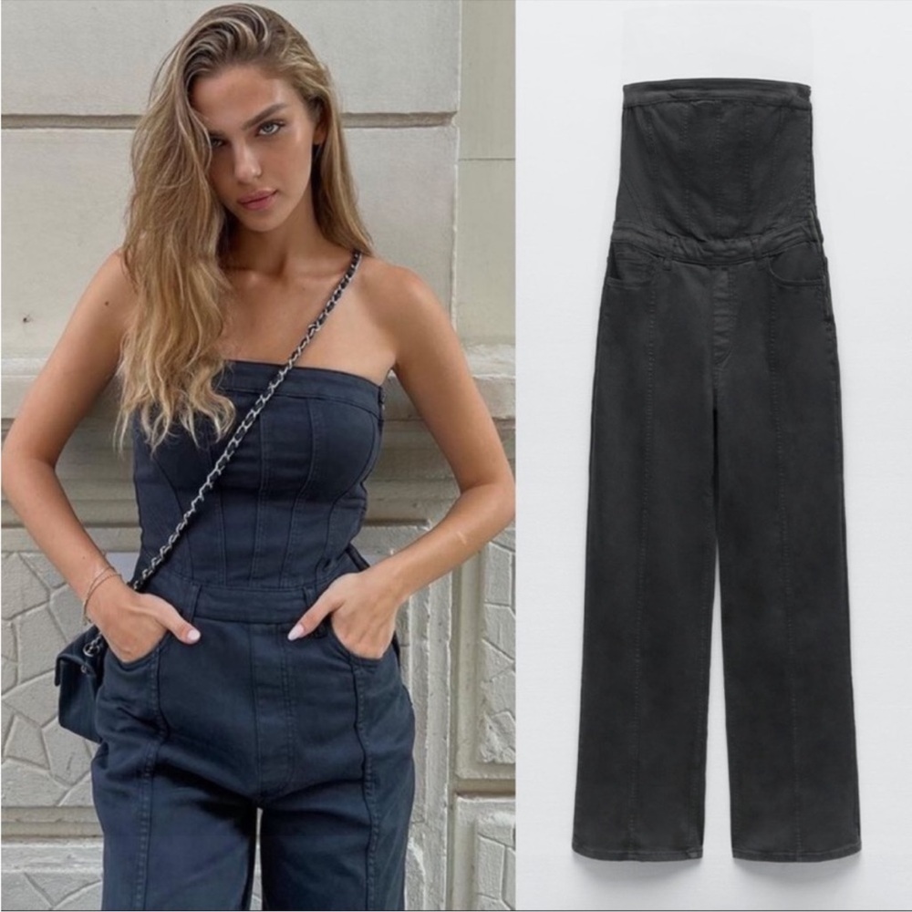 Zara Denim Jumpsuit
